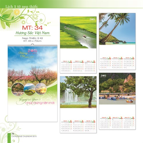 In lịch tờ treo tường cho năm mới 2020
