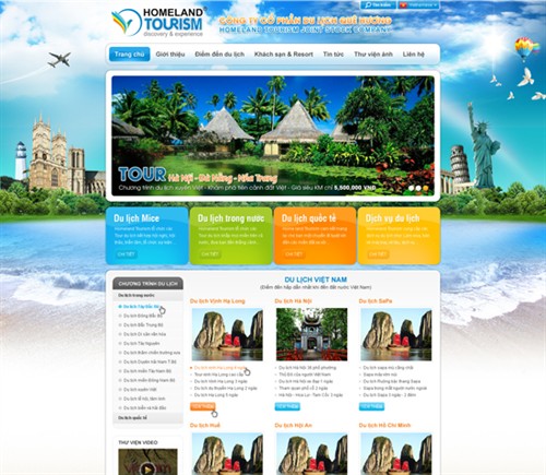 Thiết kế website du lịch