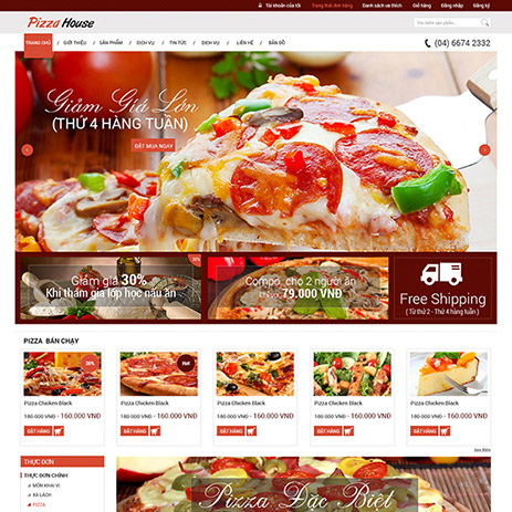 Thiết kế website nhà hàng